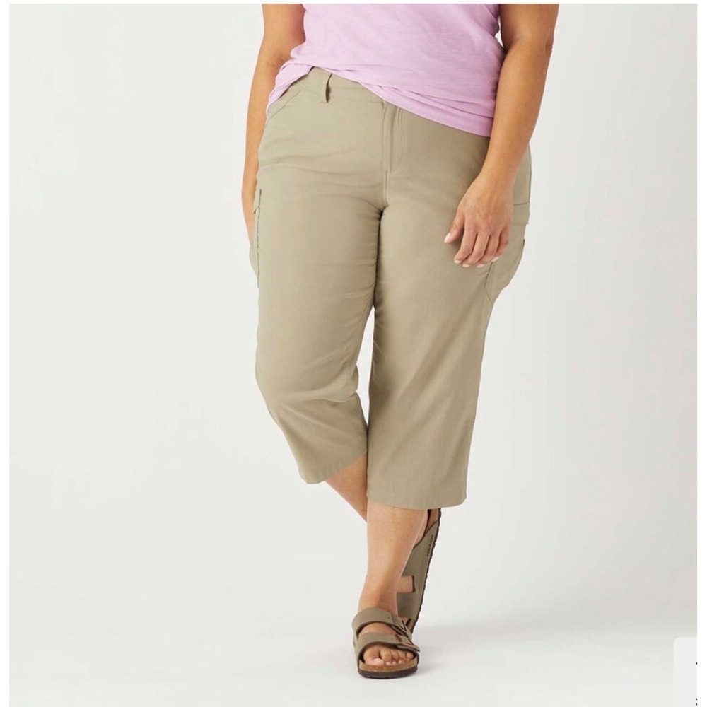 Duluth Women's Plus Dry On The Fly Capri Size 20W Cargo Pockets Stretch Outdoor